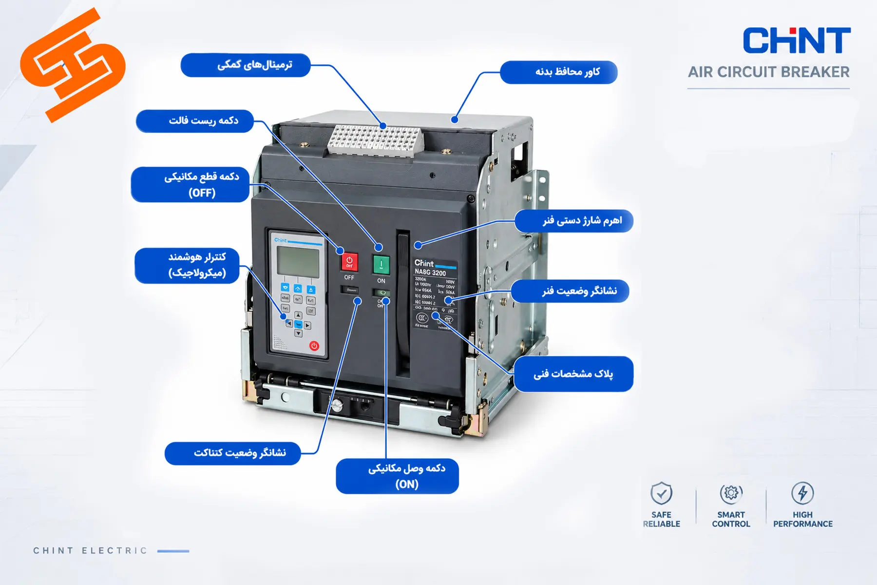 اجزای تشکیل دهنده کلید هوایی چینت