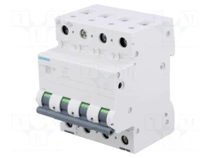 کلید مینیاتوری 10 آمپر سه پل+نول 6 کیلو آمپر زیمنس تیپ C کد 5SL6610-7