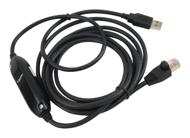 کابل اتصال USB به RJ45 برای اتصال بین PC و اینورتر اشنایدر کد TCSMCNAM3M002P