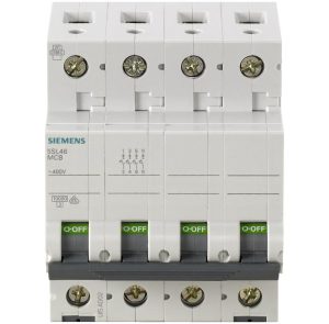 کلید مینیاتوری 32 آمپر سه پل+نول 10 کیلو آمپر زیمنس تیپ C کد 5SL4632-7