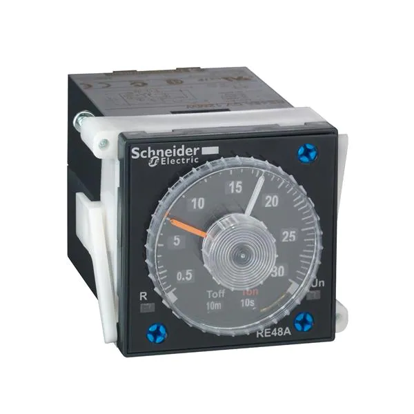تایمر 2 حالته 0.02 ثانیه تا 300 ساعت با یک کنتاکت C/O اشنایدر کد RE48AMH13MW