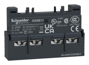 کنتاکت کمکی 1NO+1NC اشنایدر نصب از روبه رو کلید حرارتی سری GV2 و GV3 کد GVAE11