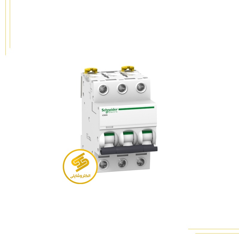 کلید مينياتوری سه پل 20 آمپر 6kA روشنایی AC/DC کد A9F73320