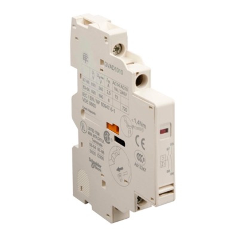 کنتاکت نشان دهنده خطا 1NC + کنتاکت کمکی 1NC کلید حرارتی سری GV2 و GV3 کد GVAD0101