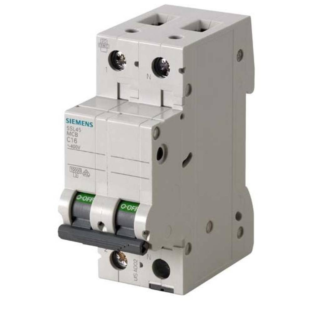 کلید مینیاتوری 20 آمپر تک پل+نول 10 کیلو آمپر زیمنس تیپ C کد 5SL4520-7