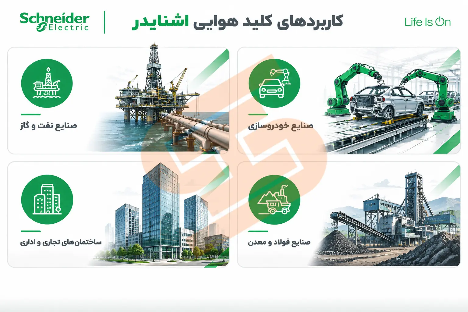 کاربرد های کلید هوایی اشنایدر